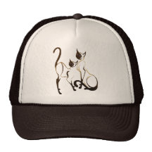 Chapeau siamois de 2 minous casquettes