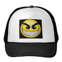 Chapeau souriant mauvais de camionneur de visage casquette de camionneur