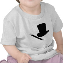 chapeau supérieur de magicien et baguette magique  t-shirt