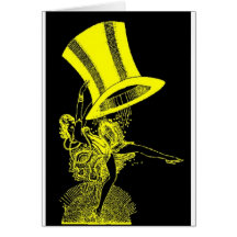 Chapeau supérieur jaune carte de vœux