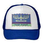 Chapeaux de Chanukah Sameach Menorah Casquettes