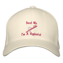 Chapeaux personnalisables mignons d'hygiéniste den casquettes de baseball brodées