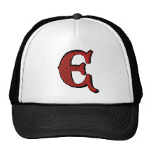 Chapeaux rouges d'initiale de police de vampire de casquette