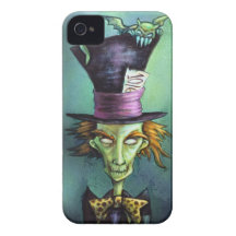 Chapelier fou foncé d'Alice au pays des merveilles Coques iPhone 4 Case-Mate