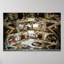 Chapelle de Sistine, Vatican, Rome, Italie Poster