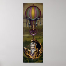 Char de ballon - copie rococo d'art de Steampunk Posters
