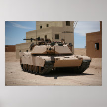Char de bataille de M1A1 Abrams Affiche