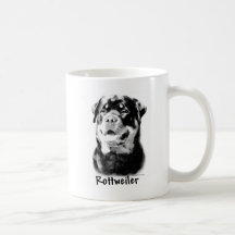 Charbon de bois de rottweiler tasse à café