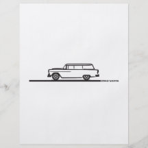 Chariot 1955 de station de Chevy Prospectus En Couleur