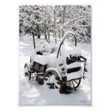 Chariot de neige impression photographique