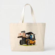 chariot élévateur rétro sacs fourre-tout