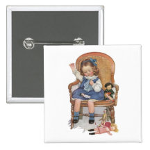 Chariots de couture de fille badge