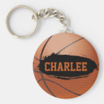 Charlee a personnalisé le basket-ball Keychain/por