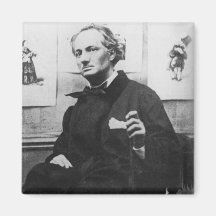 Charles Baudelaire avec les gravures, c.1863 Magnets
