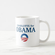 CHARLOTTE pour la coutume d'Obama votre ville pers Mugs À Café