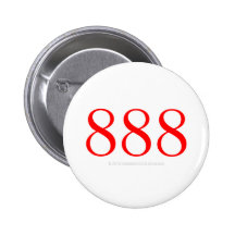 Charme 888 chanceux pin's avec agrafe