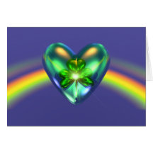 Charme de coeur du jour de St Patrick Carte De Vœux