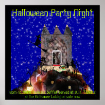 "Charme de dîner de nuit de Halloween " * Poster