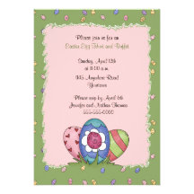 Chasse à oeuf de pâques et invitation de buffet