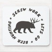 chasse de bière de travail de vis tapis de souris