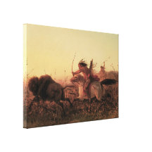 Chasse de Buffalo indien par Charles Wimar, ouest  Impressions Sur Toile