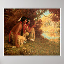 Chasse d'Eanger Irving Couse pour des cerfs commun Poster