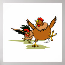 Chasse des poulets affiche