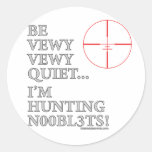Chasse n00bl3ts autocollant rond