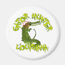 Chasseur Louisiane d'alligator Aimant