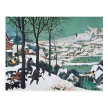 Chasseurs dans la neige par Bruegel Carte Postale