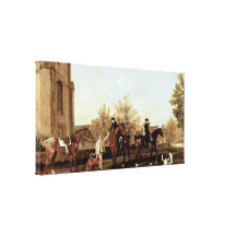 Chasseurs de congé de George Stubbs - de Southill Toiles Tendues Sur Châssis