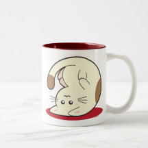 Chat à l'envers mugs