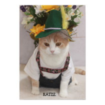 Chat allemand drôle de KATZE/CAT posters