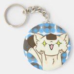 Chat Asssault d'Onigiri ! Keychain (double polka) Porte-clefs