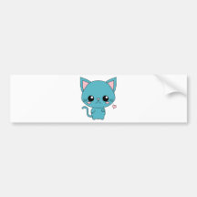 Chat bleu mignon de Kawaii Adhésif Pour Voiture