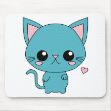 Chat bleu mignon de Kawaii Tapis De Souris