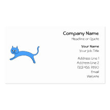 Chat bleu sautant modèles de cartes de visite