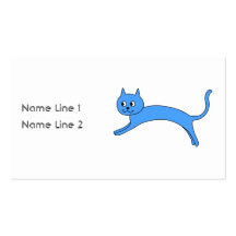 Chat bleu sautant modèles de cartes de visite
