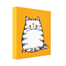 Chat brouillé mignon impressions sur toile