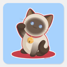 Chat chanceux adhésif