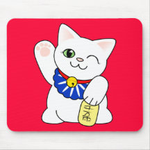 Chat chanceux de Maneki Neko Tapis De Souris