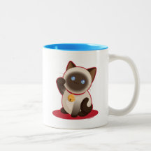 Chat chanceux tasse à café