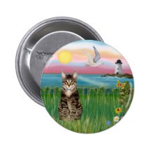 Chat (chat tigré) - phare badges