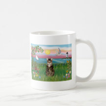 Chat (chat tigré) - phare tasse