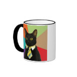 Chat d'affaires tasse à café