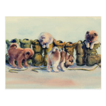 CHAT dans les BOTTES par SHARON SHARPE Cartes Postales