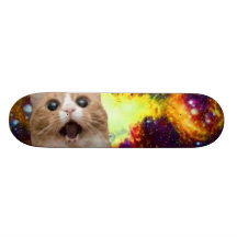 chat dans l'espace skateboards personnalisables