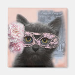 Chat dans un masque aimant