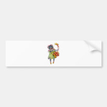 Chat d'Arthur Theile Kitty avec le panier de fleur Autocollant Pour Voiture