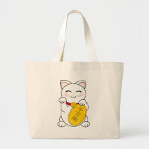 Chat de bonne chance - Maneki Neko Sac En Toile